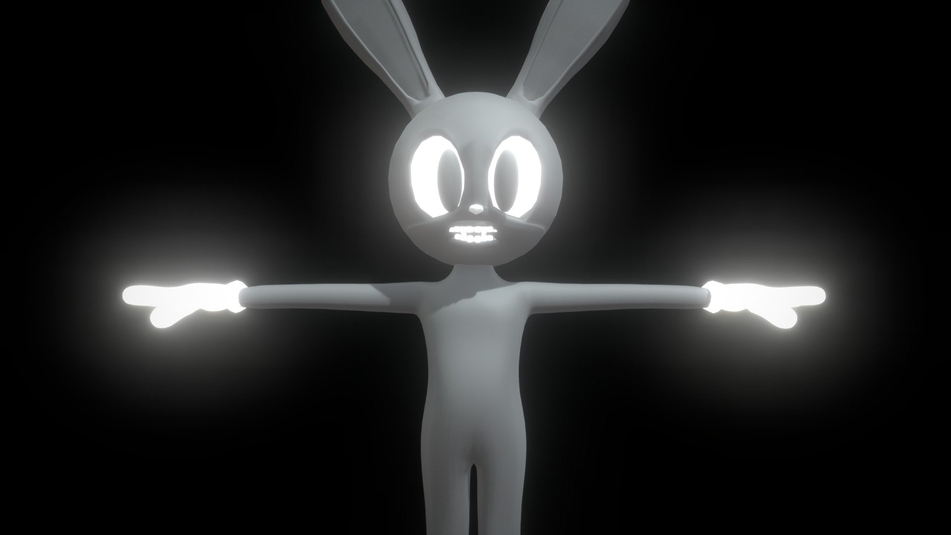 Cartoon Rabbit 3D Model
