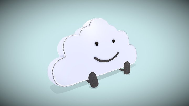 Cloud Plush Cushion 3D Model