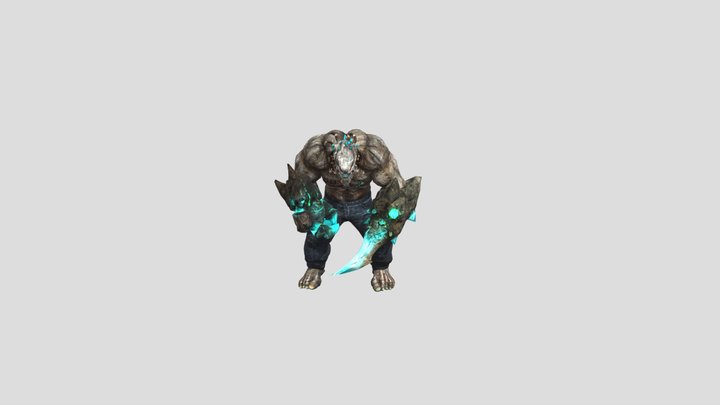 Mutant-Right-Turn-45-Monster-Model 3D Model