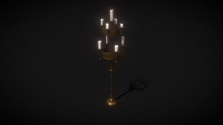Medieval Candelabra 3D Model