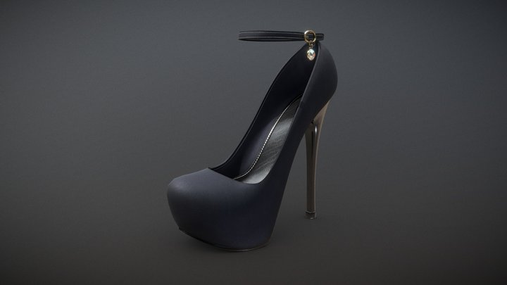Stilettos High Heels Platform Shoes 2 3D Model