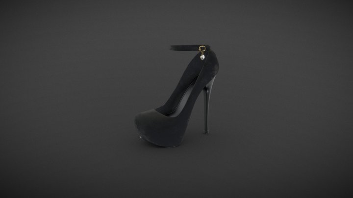 Stilettos High Heels Platform Shoes 2 3D Model