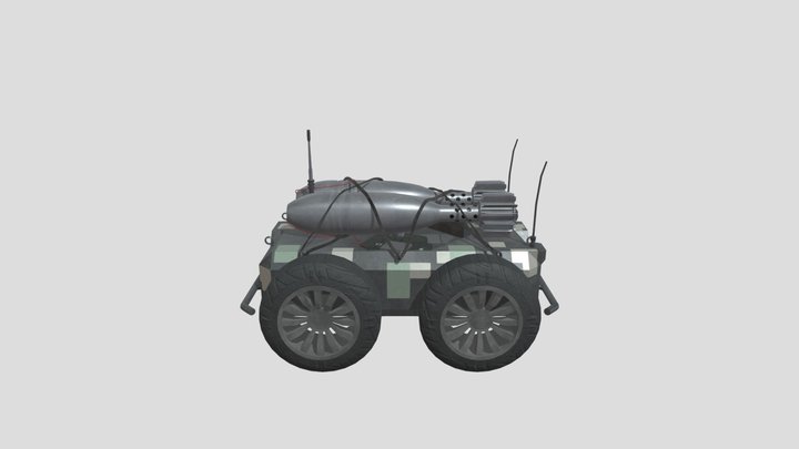 UGV Ratel S kamikaze drone Low-poly 3D Model