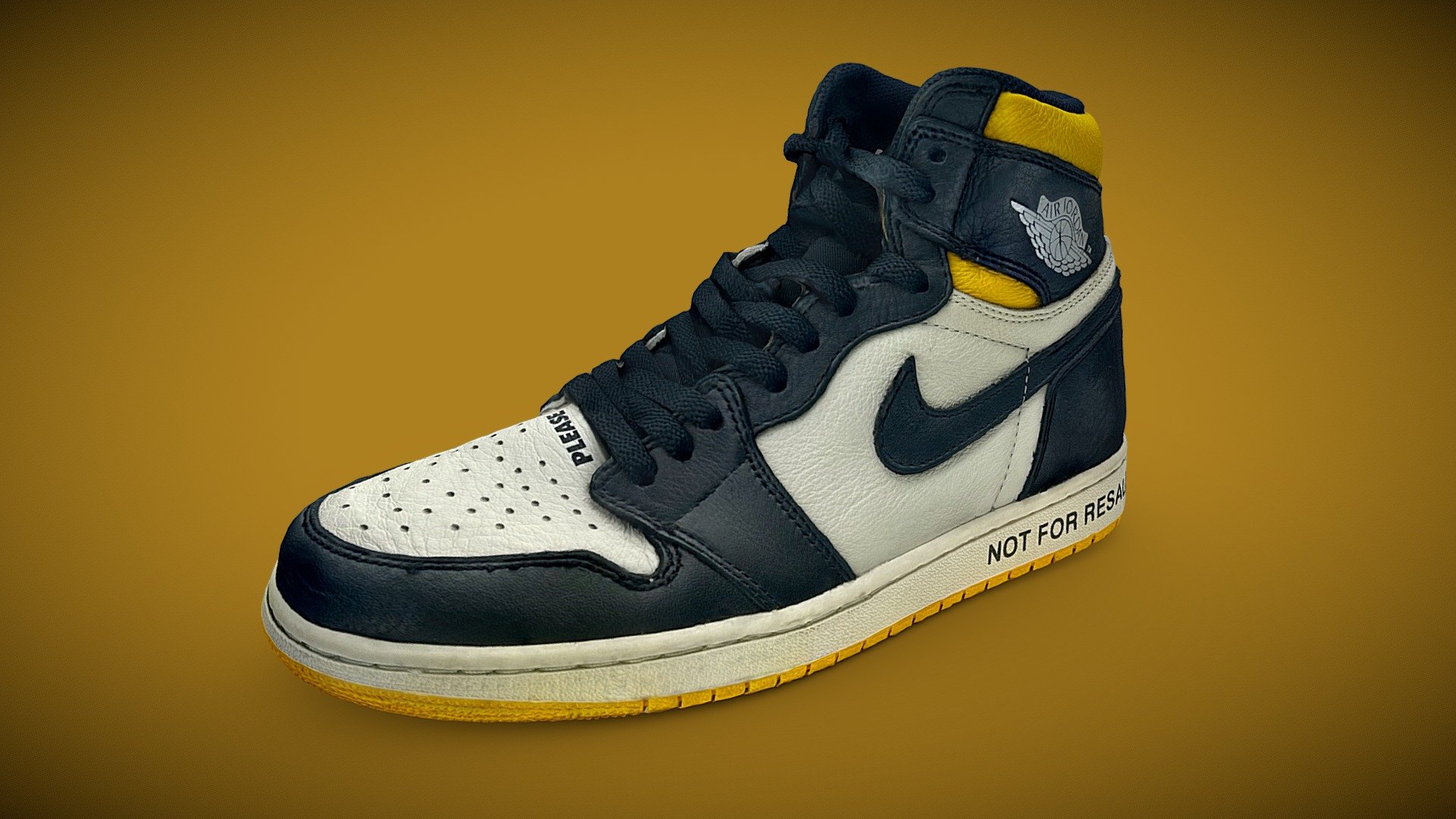 Jordan 1 Retro High Not for Resale Varsity Maize - Buy Royalty Free 3D ...