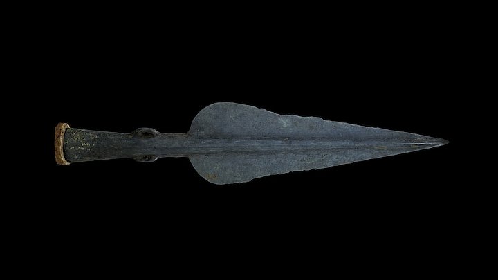 Large Bronze Age Spearhead 3D Model