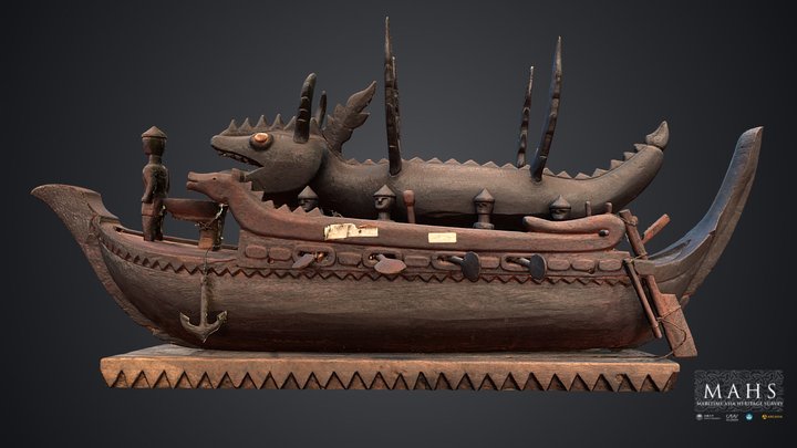 Dragonboat Woodcarving, Seribu Moko Museum