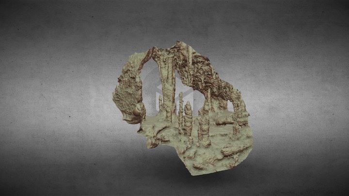 Cave column within karst cave in Croatia 3D Model