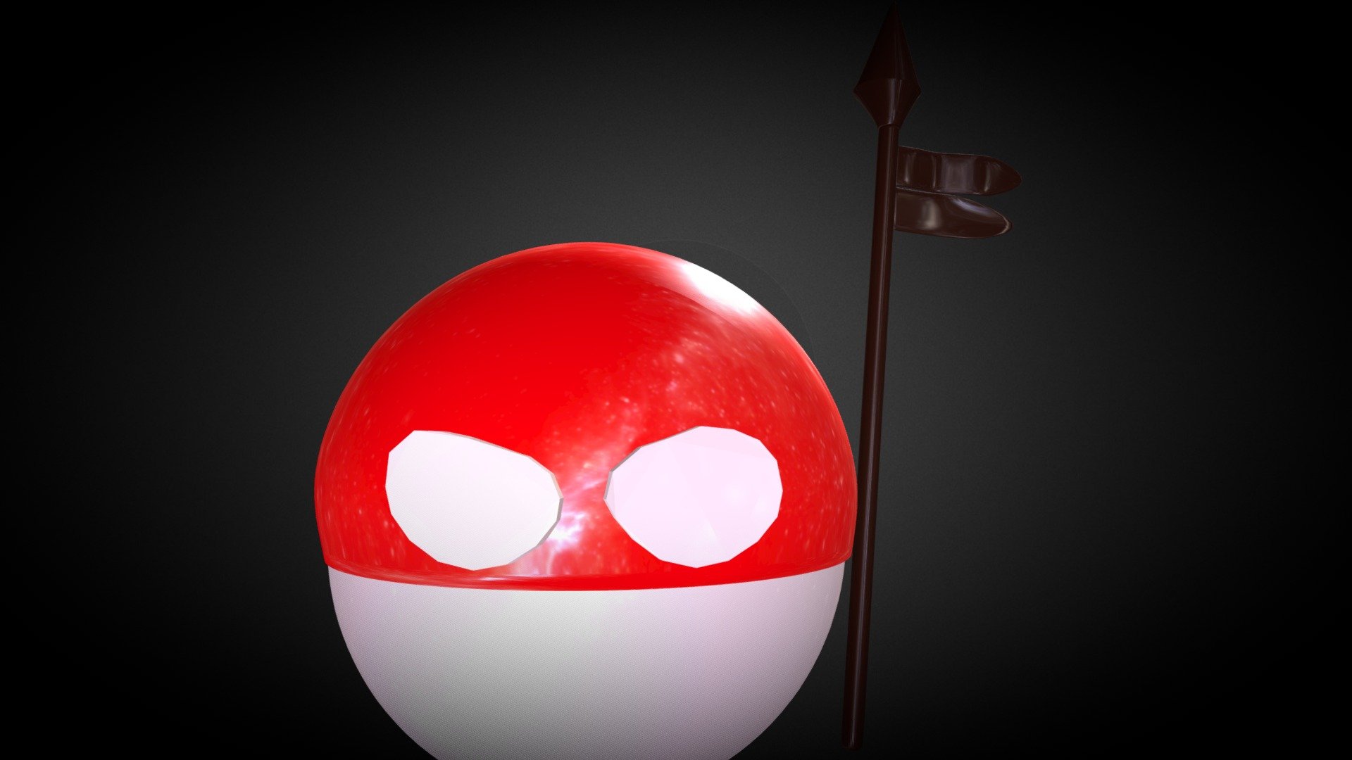 Polandball - 3D model by NudnyMongol [01d527a] - Sketchfab