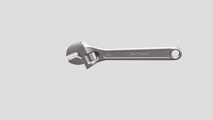 Adjustable Wrench 3D Model