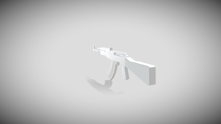 Low Poly AK 3D Model