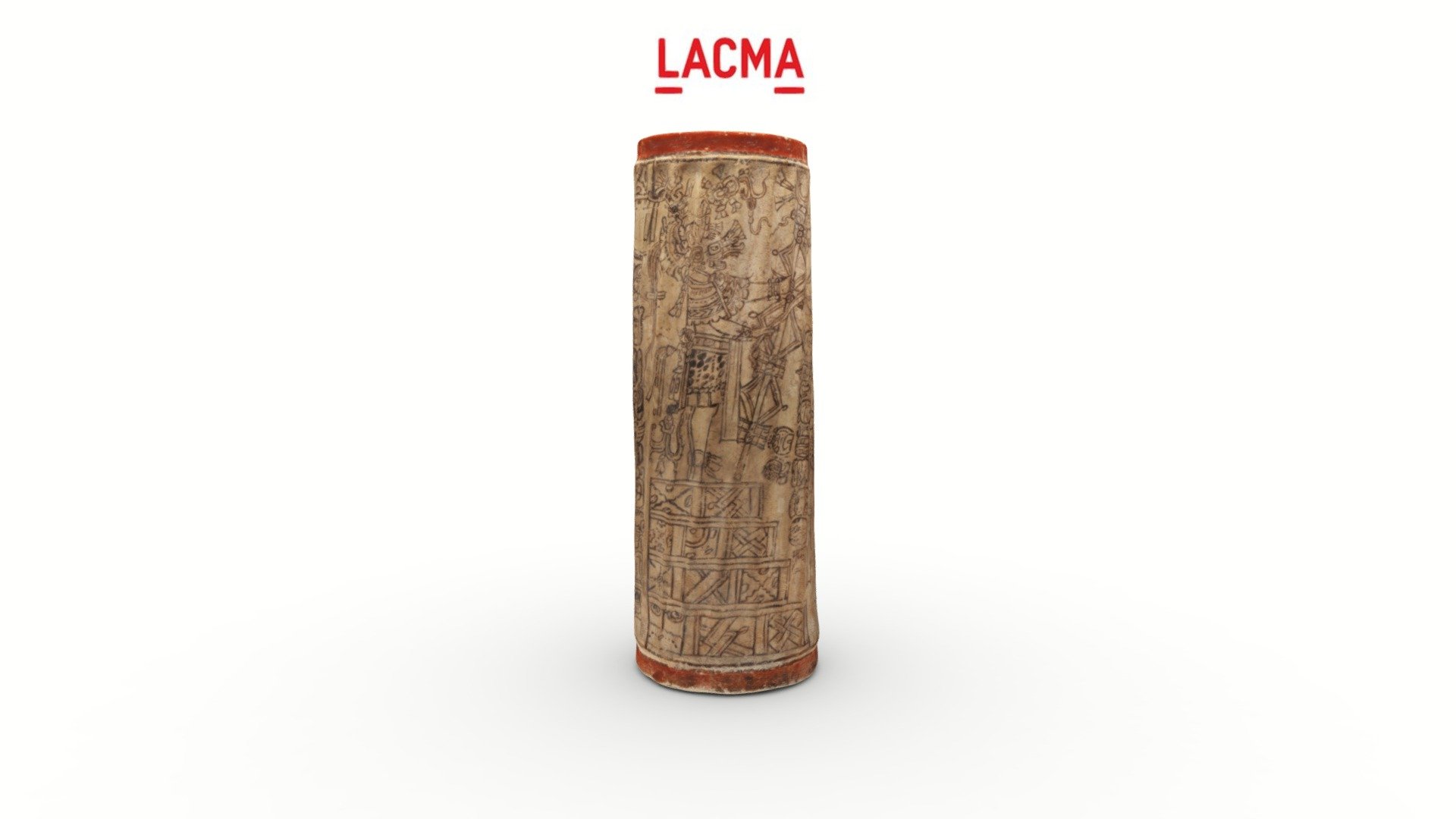 Fluted Codex-Style Vase with Palace Scene