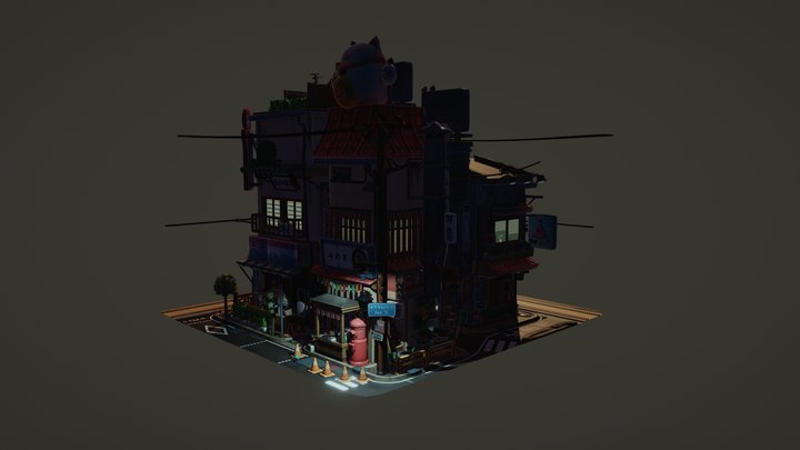 Littlest Tokyo: Sunset/Night 3D Model