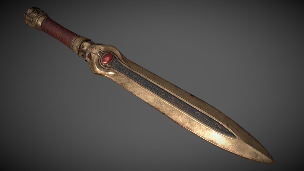 Dagger Low poly — low-poly weapons 3D model by Teliri