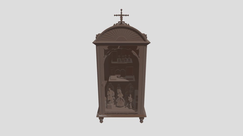 Ornate Wooden Shrine Cabinet
