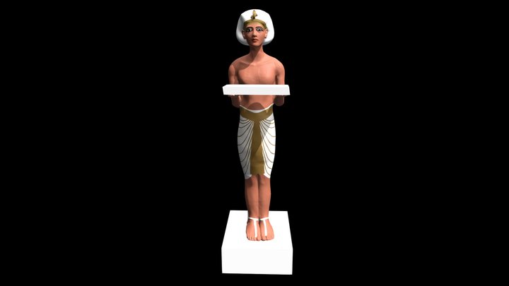 Reconstruction of Akhenaten Statue 3D Model