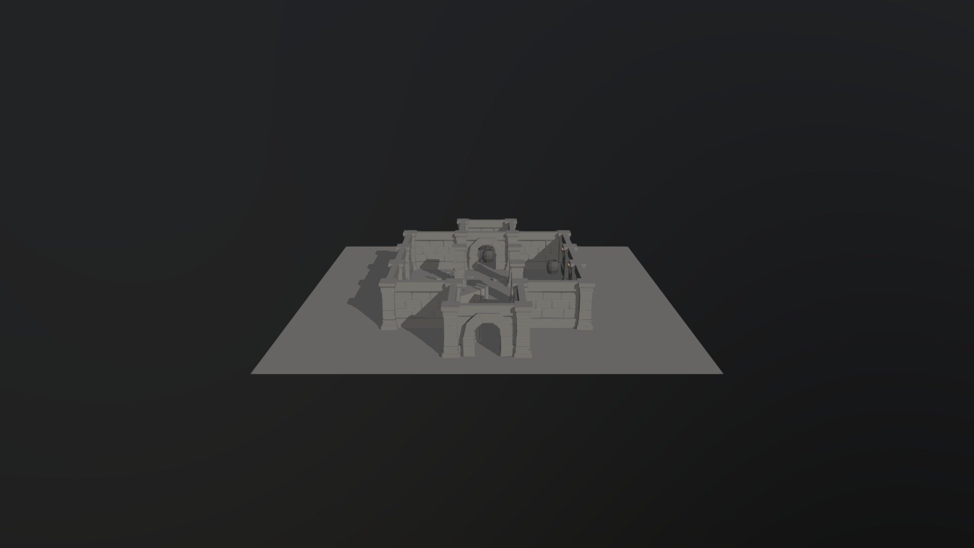 Modular dungeon tile test - Download Free 3D model by Derek.Arron ...