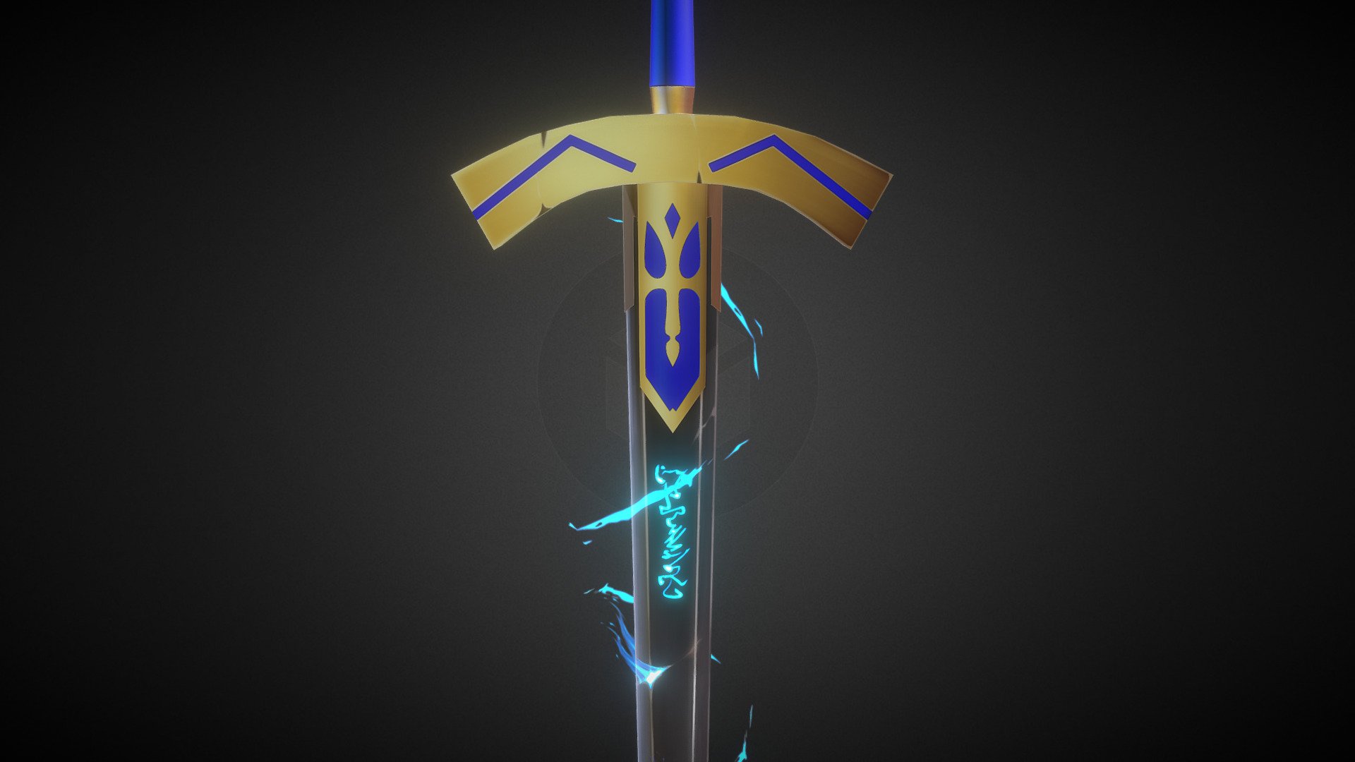 Fate stay night excalibur sword hand painted