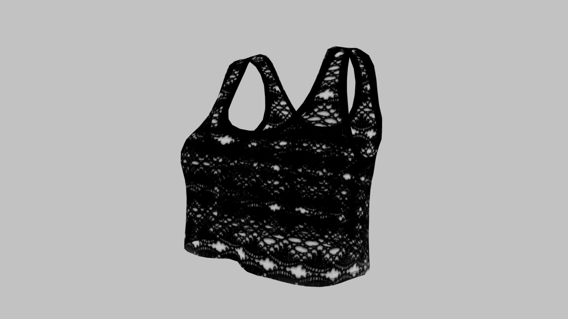 Female Lace Knit Crop Top - 3D model by 3dia [01e06da] - Sketchfab