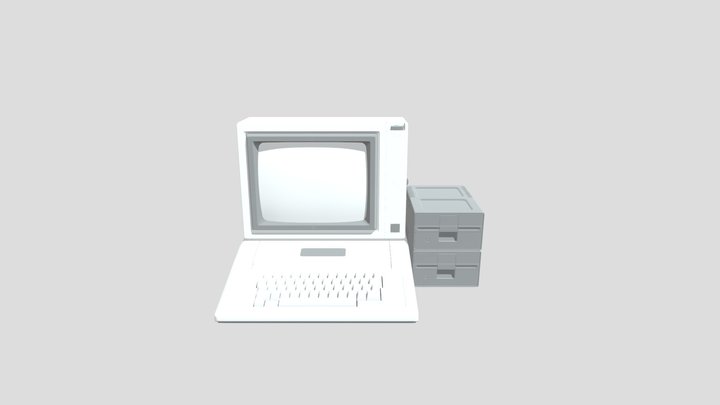 Apple II but with no Apple Logo 3D Model