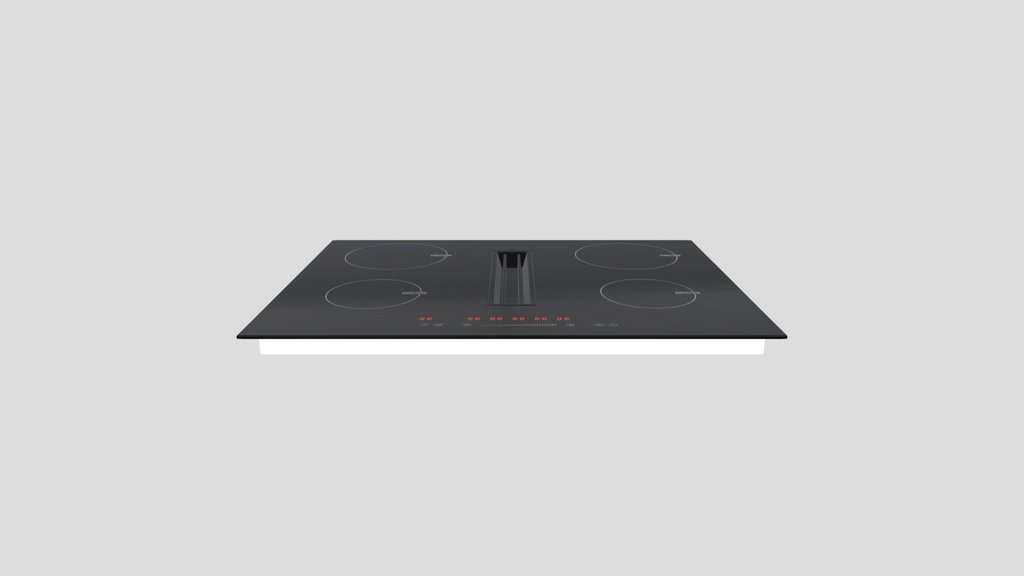 Realistic Induction Stove With Integrated Hood