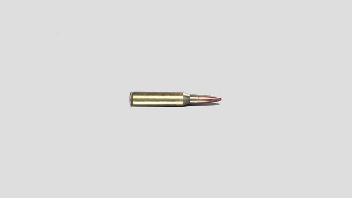 Lapua .338 Bullet 3D Model
