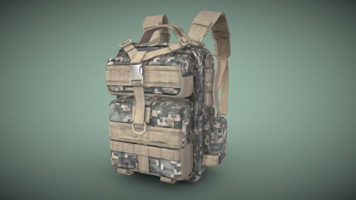 Military Backpack-02 – Gratis 3D-model STL