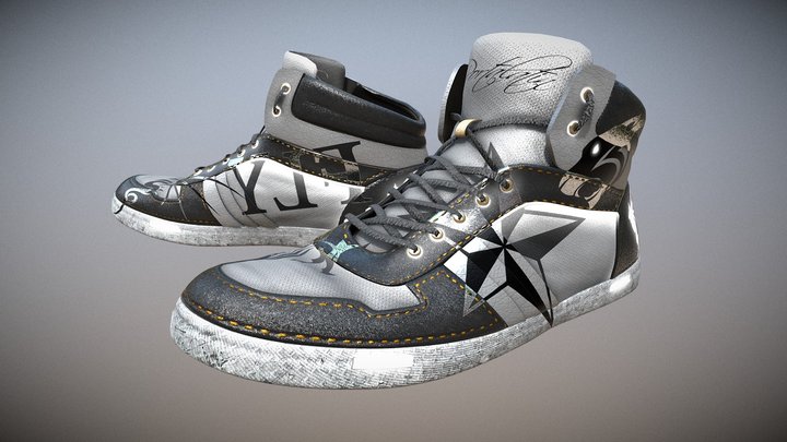 Texturing Leather Shoes Contest 3D Model