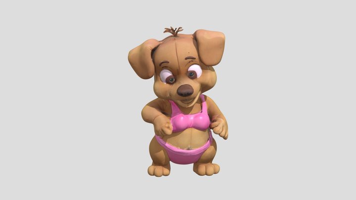Mini Cachorrito biquinito 3D Model