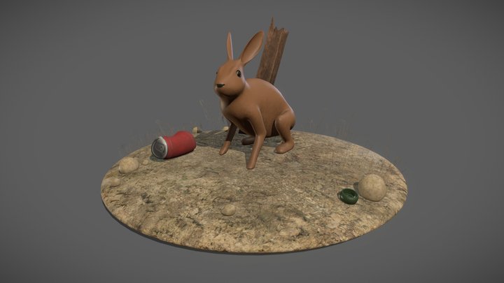 Land Animal Enclosure - Hare 3D Model