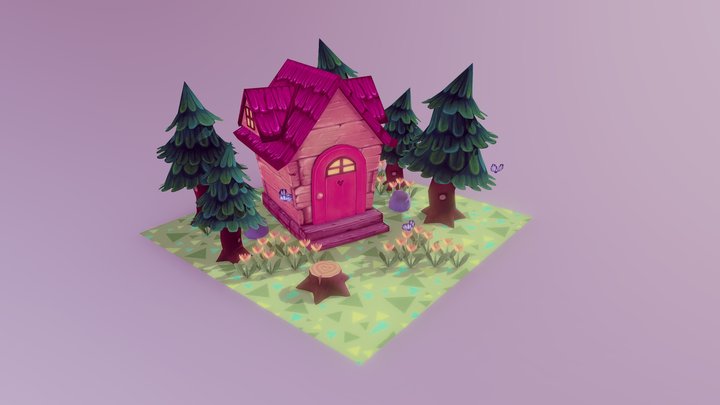 ACNH Fanart: Tiny Cabin Challenge 3D Model