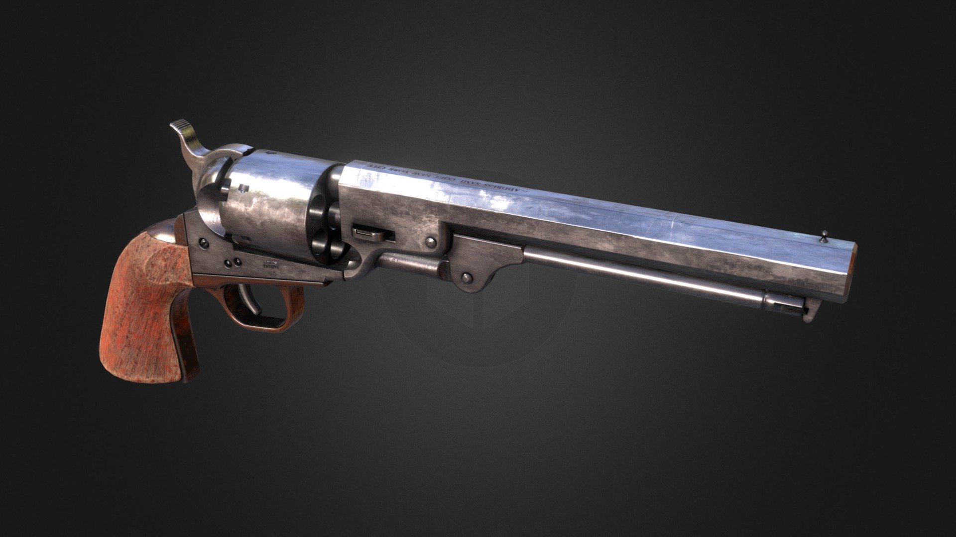 Colt 1851 - Download Free 3D model by yevhenii_a [01e862a] - Sketchfab