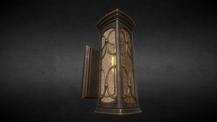 CLASSICAL OUTDOOR WALL LAMP -Model 06- 3D Model