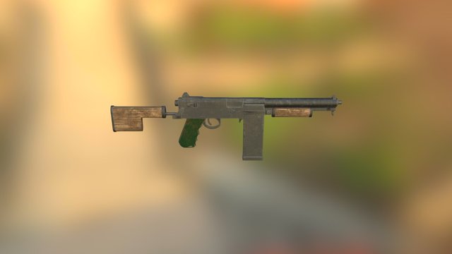 Fallout Bastard SMG 3D Model