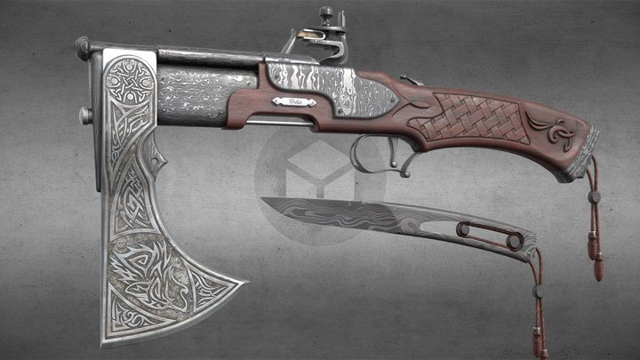 Axe-pistol 3D Model