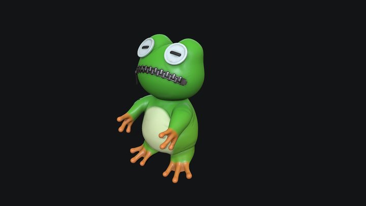 Froggy Back Bling 3D Model