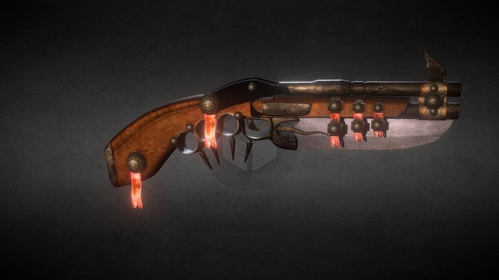 Fantacy Gun 3D Model