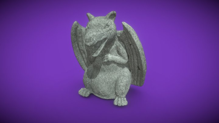 Rat Gargoyle Halloween Decoration 3D Model