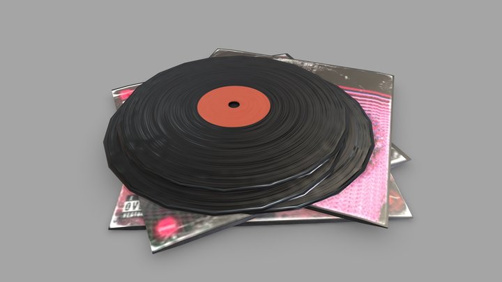 Vinyls Stack 3D Model