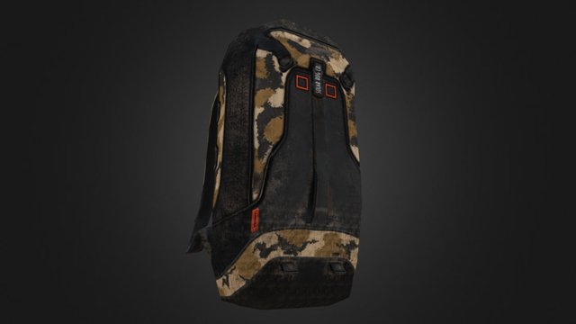 Military Camo Bag 3D Model