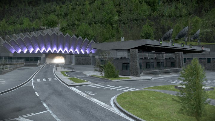 France, Tunnel Du Mont Blanc 3D Model