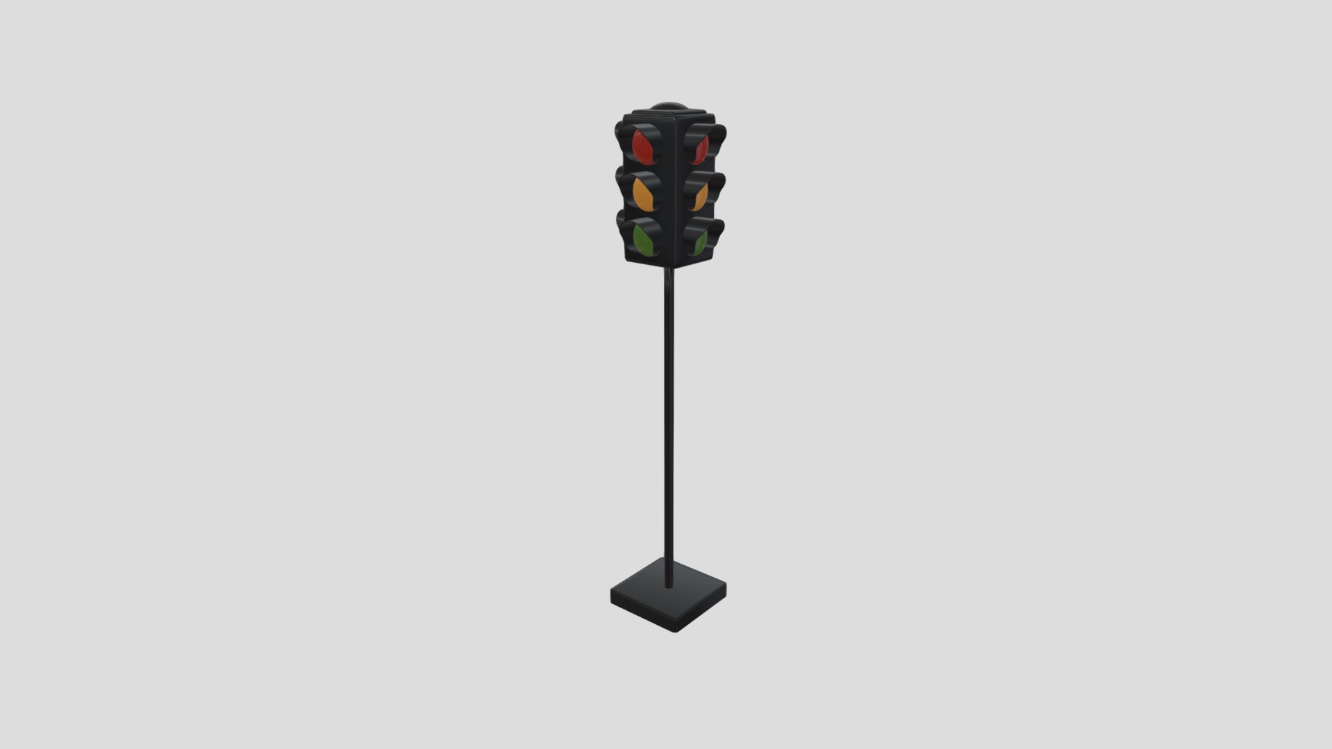 3D model Traffic Light - This is a 3D model of the Traffic Light. The 3D model is about diagram.