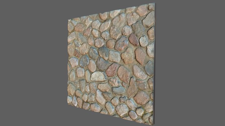 Rock floor tile 3D Model