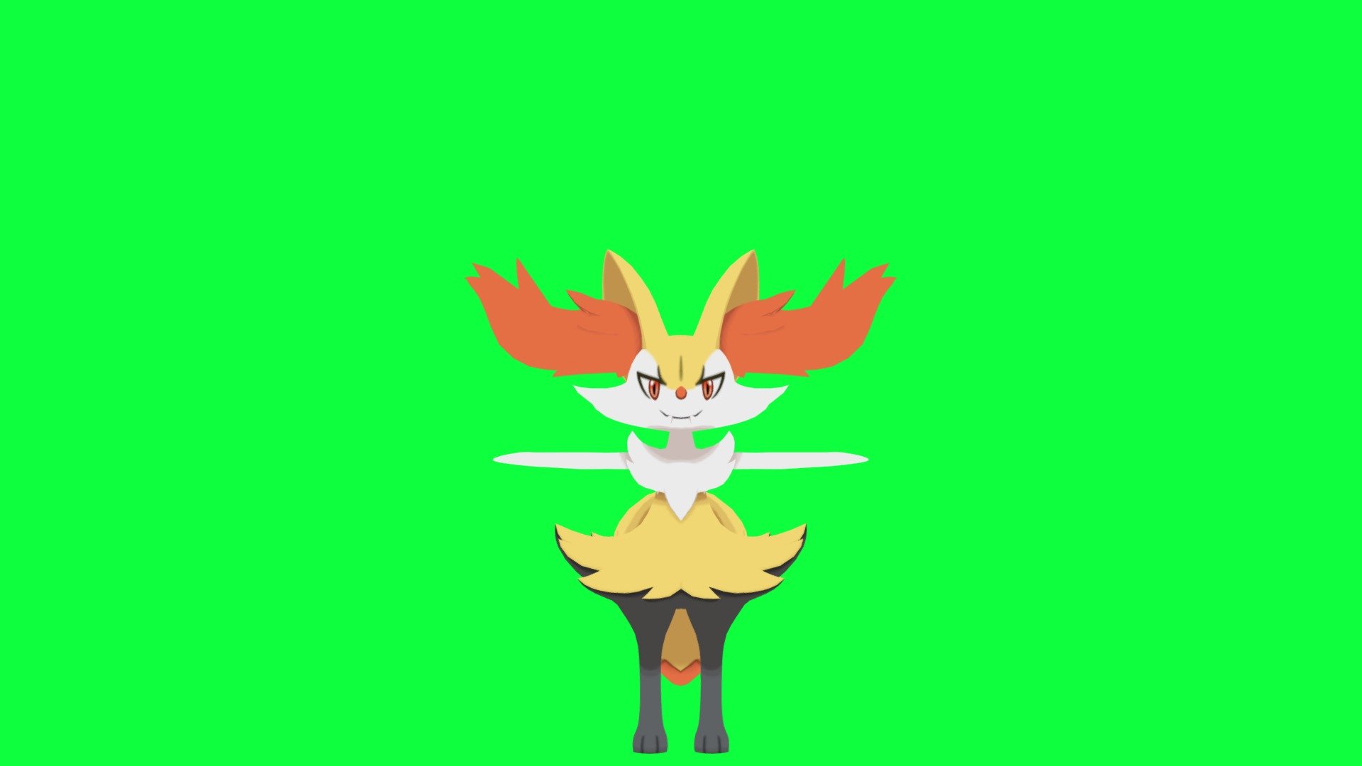 Braixen 3d model