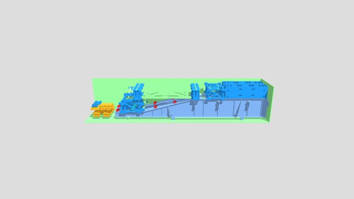 Container loading and unloading 3D Model