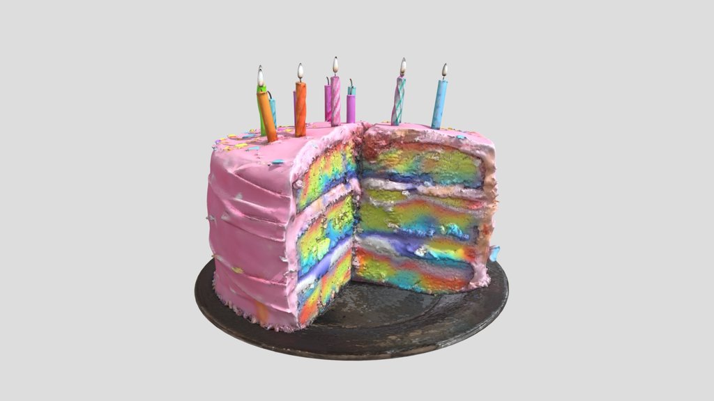 Pink Rainbow Layer Cake