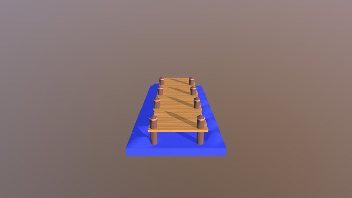 Ponte de madeira 3D Model