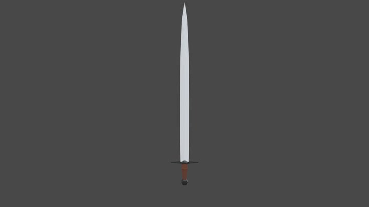 Low-poly Sword 3D Model