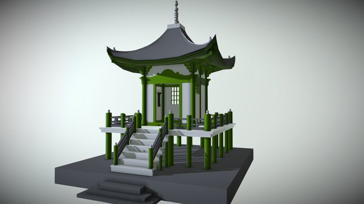Japanese tea house 3D Model