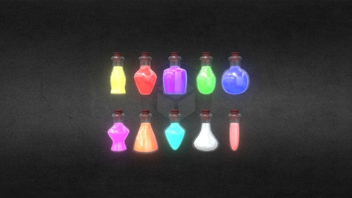 Magic Potions 3D Model