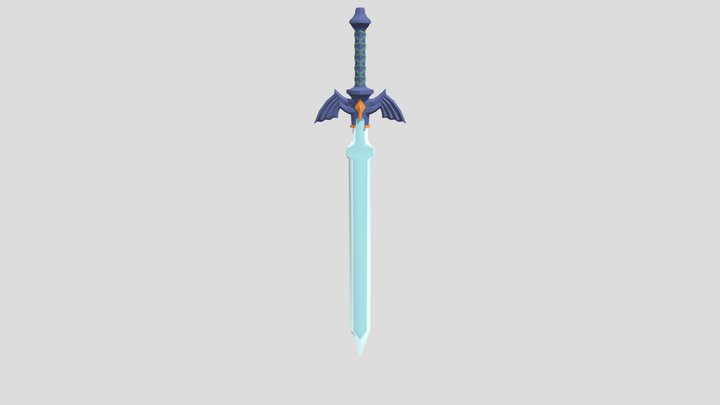 Low Poly Master Sword 3D Model
